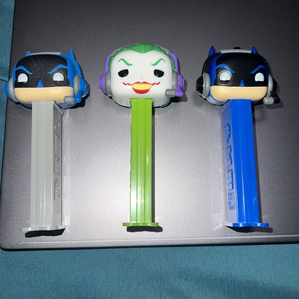 Funko‎ POP PEZ Gamer Batman Joker Lot of 3 DC Comics Used Collectible Set